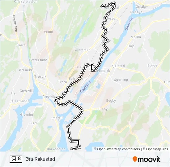 8 Bus Line Map