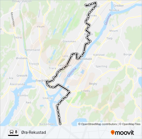 8 Bus Line Map
