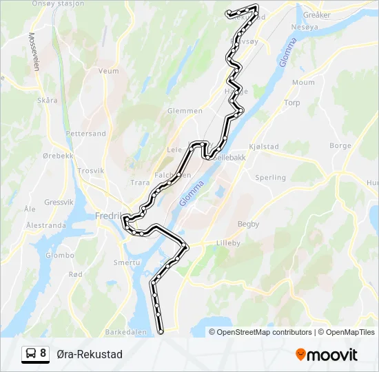 8 Bus Line Map