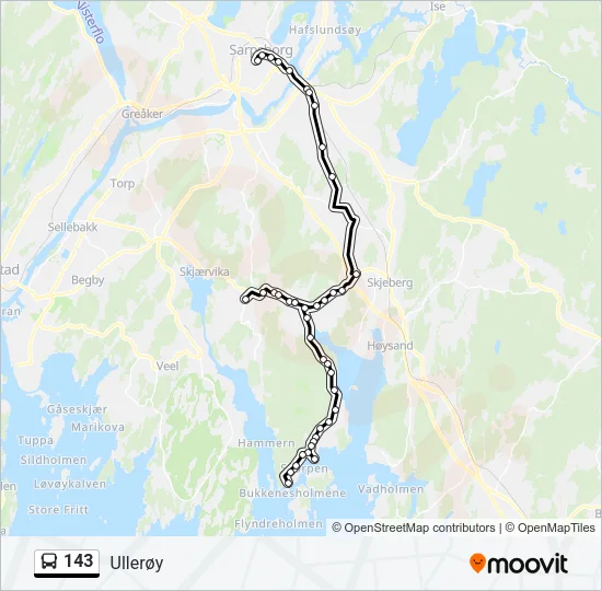 143 Bus Line Map