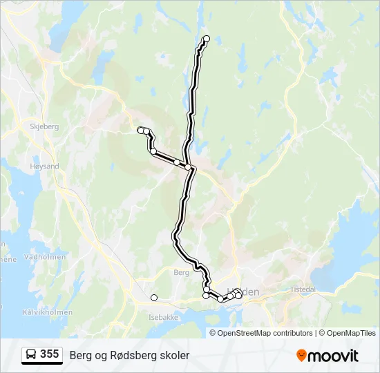 355 Bus Line Map
