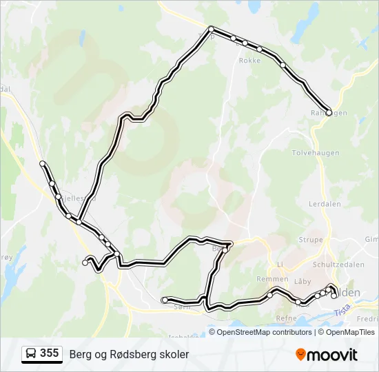 355 Bus Line Map