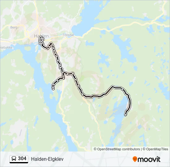 304 Bus Line Map