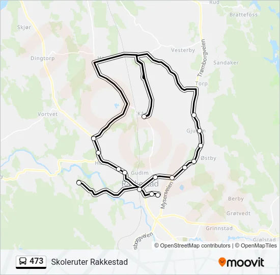 473 Bus Line Map