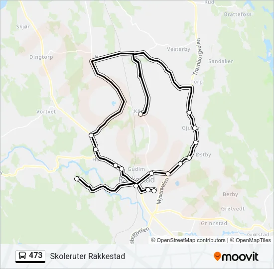 473 Bus Line Map