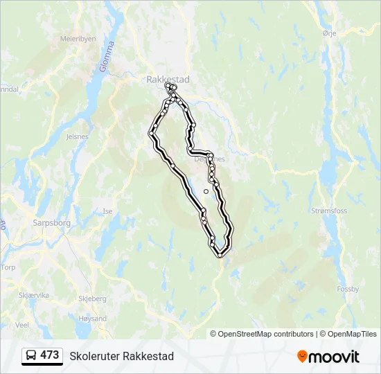 473 Bus Line Map