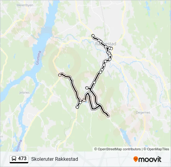 473 Bus Line Map