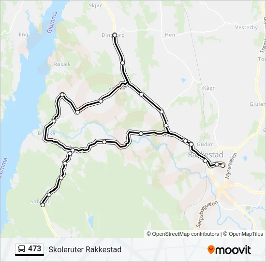 473 Bus Line Map