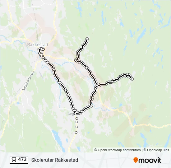 473 Bus Line Map