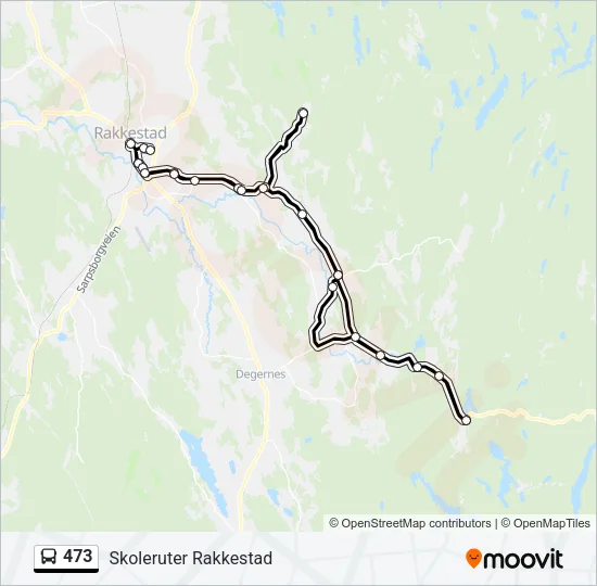 473 Bus Line Map