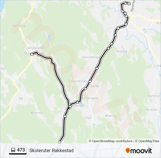 473 Bus Line Map