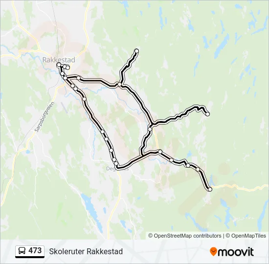 473 Bus Line Map