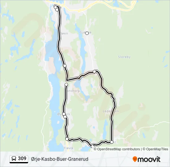 309 Bus Line Map