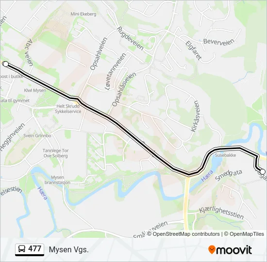 477 Bus Line Map