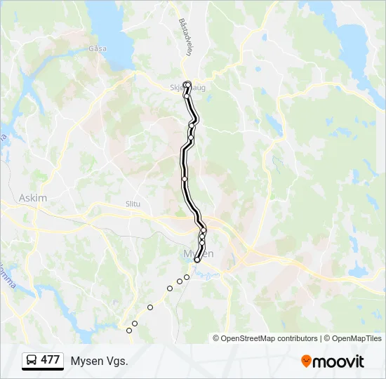 477 Bus Line Map