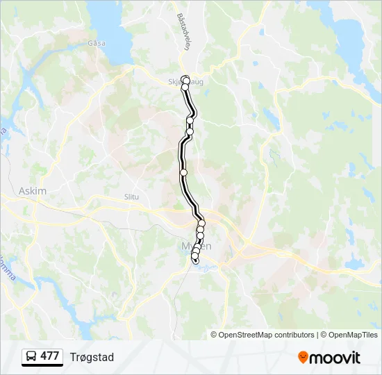 477 Bus Line Map
