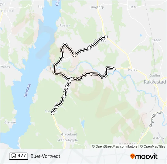 477 Bus Line Map