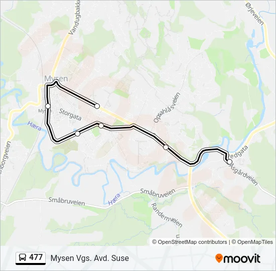 477 Bus Line Map
