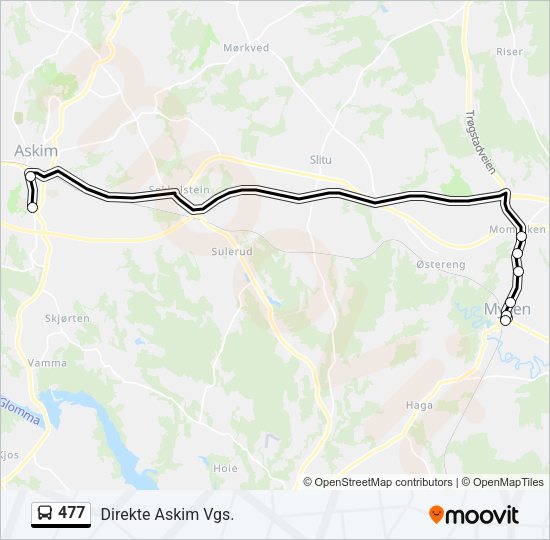 477 Bus Line Map