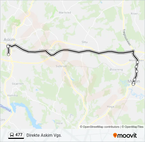 477 Bus Line Map