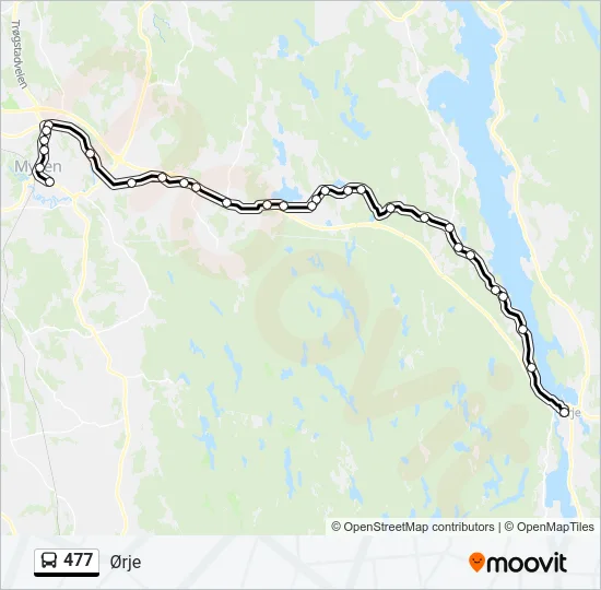 477 Bus Line Map