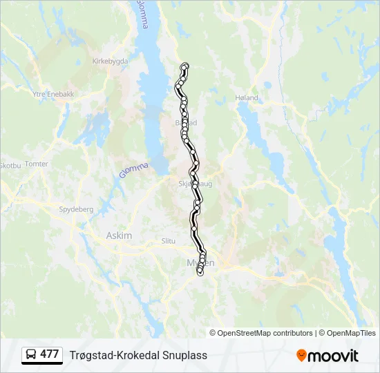 477 Bus Line Map