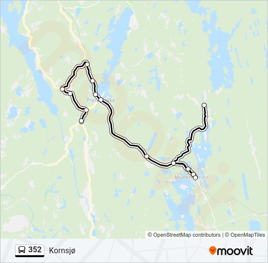 352 Bus Line Map