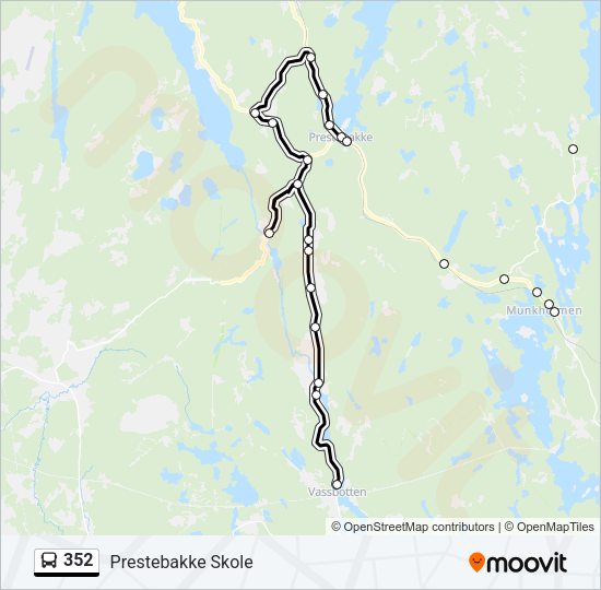 352 Bus Line Map