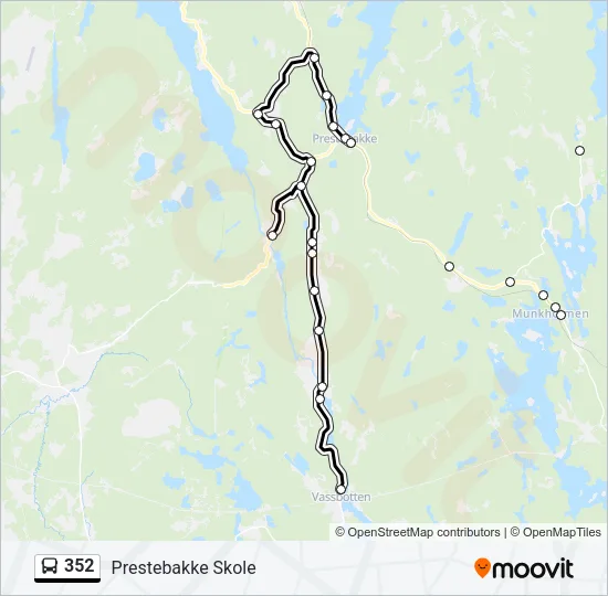 352 Bus Line Map