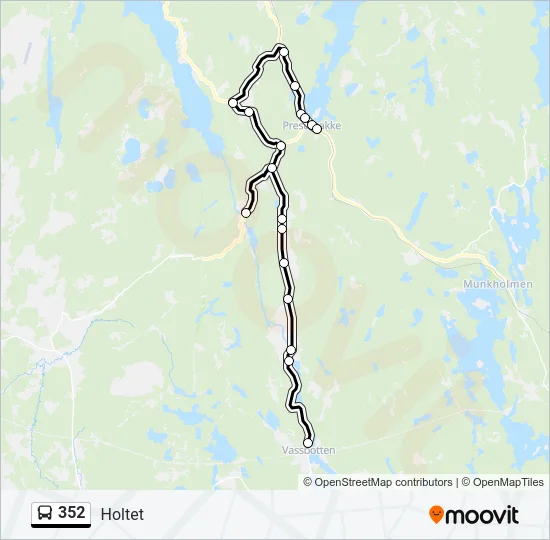352 Bus Line Map