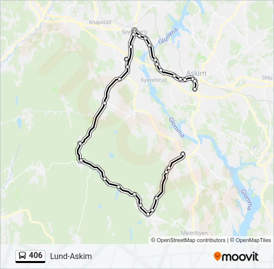 406 Bus Line Map
