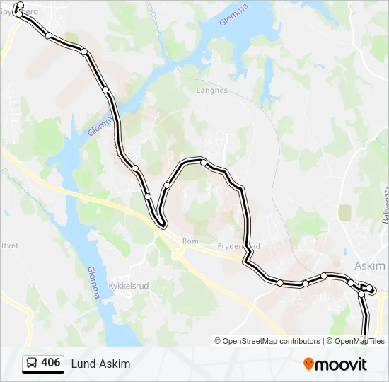 406 Bus Line Map