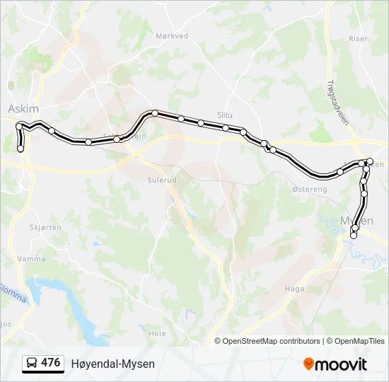 476 Bus Line Map