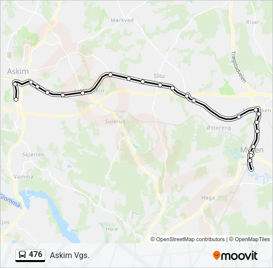 476 Bus Line Map