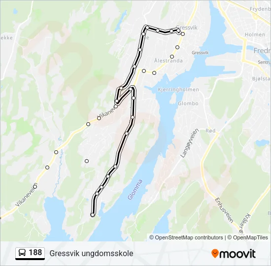 188 Bus Line Map