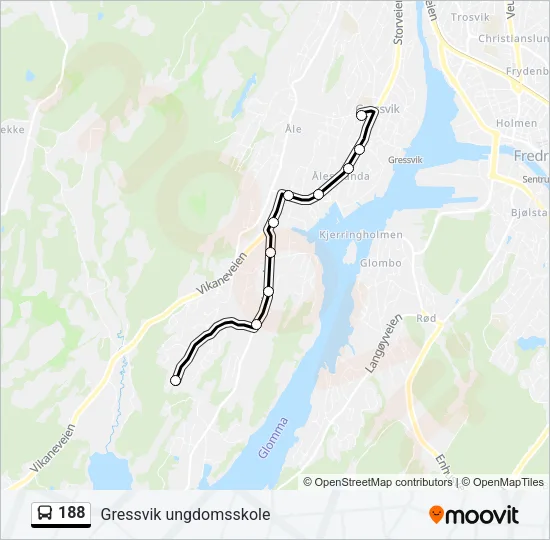 188 Bus Line Map