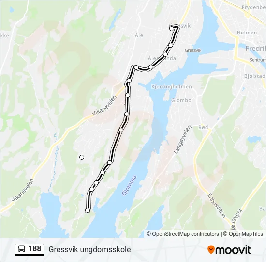 188 Bus Line Map