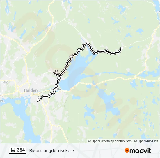 354 Bus Line Map