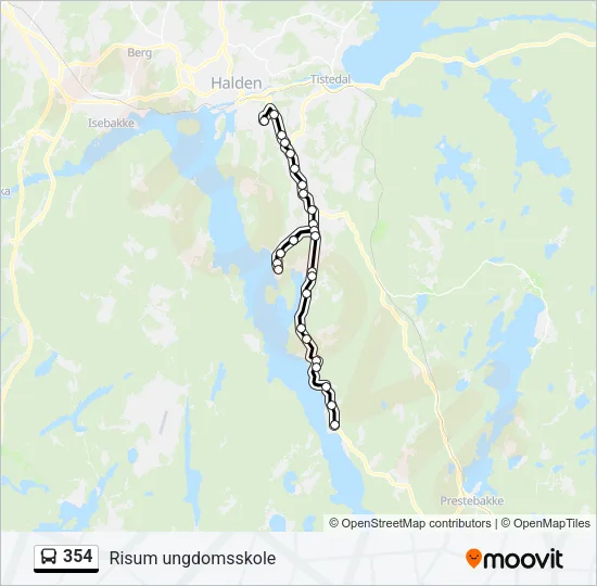 354 Bus Line Map