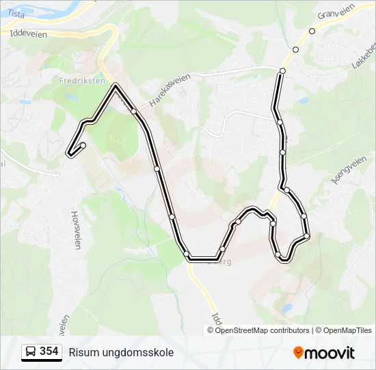 354 Bus Line Map