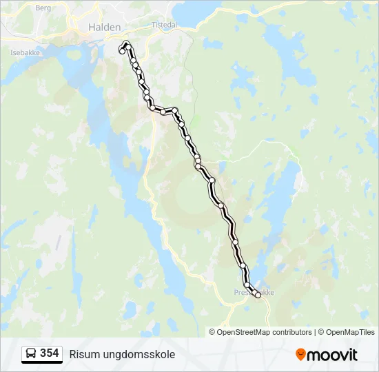 354 Bus Line Map