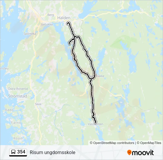 354 Bus Line Map