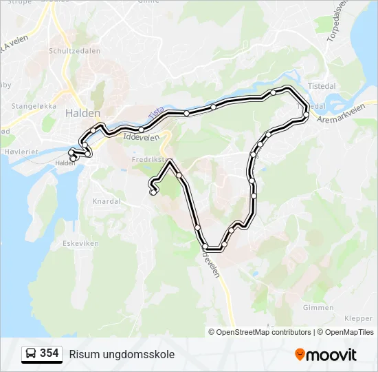 354 Bus Line Map