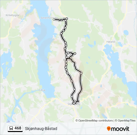 468 Bus Line Map