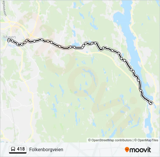 418 Bus Line Map