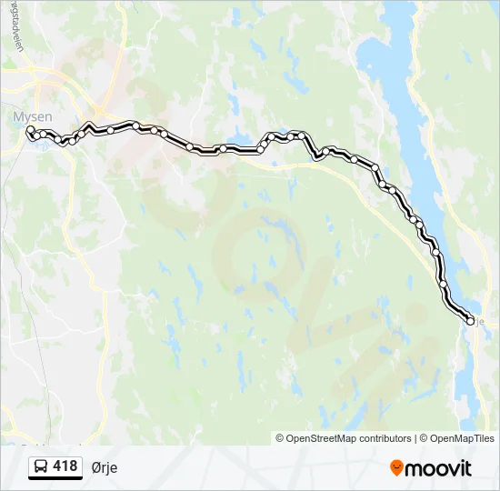 418 Bus Line Map