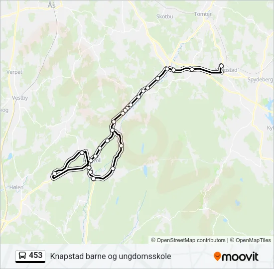 453 Bus Line Map