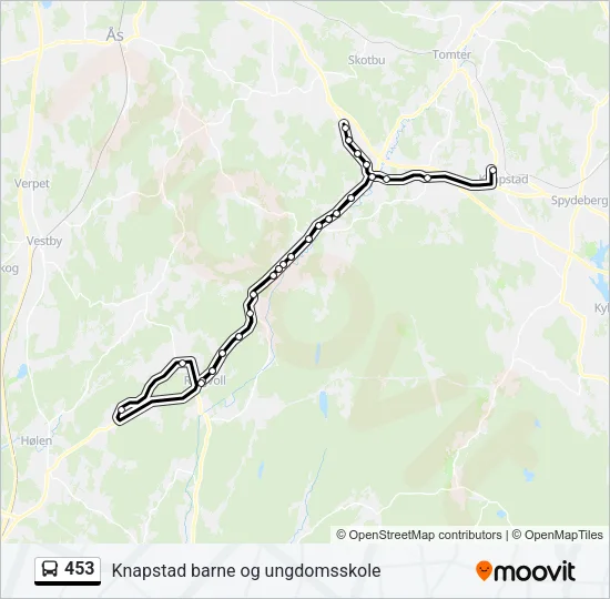 453 Bus Line Map
