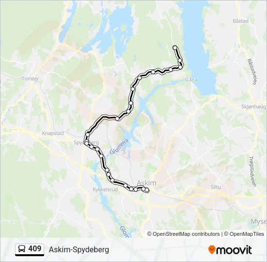 409 Bus Line Map
