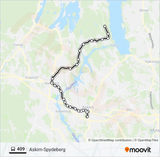 409 Bus Line Map